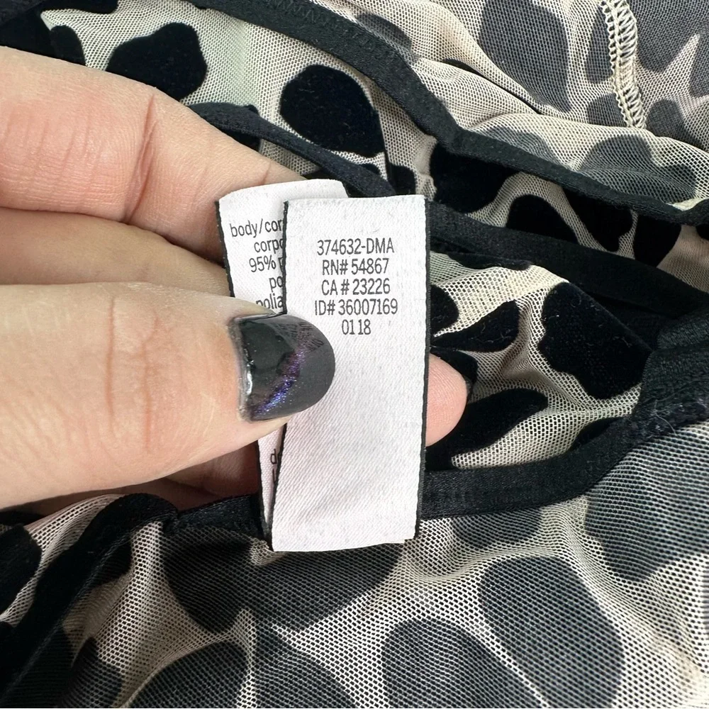 Victoria’s Secret Floral Velvet Mesh Slip‎ Dress Size small